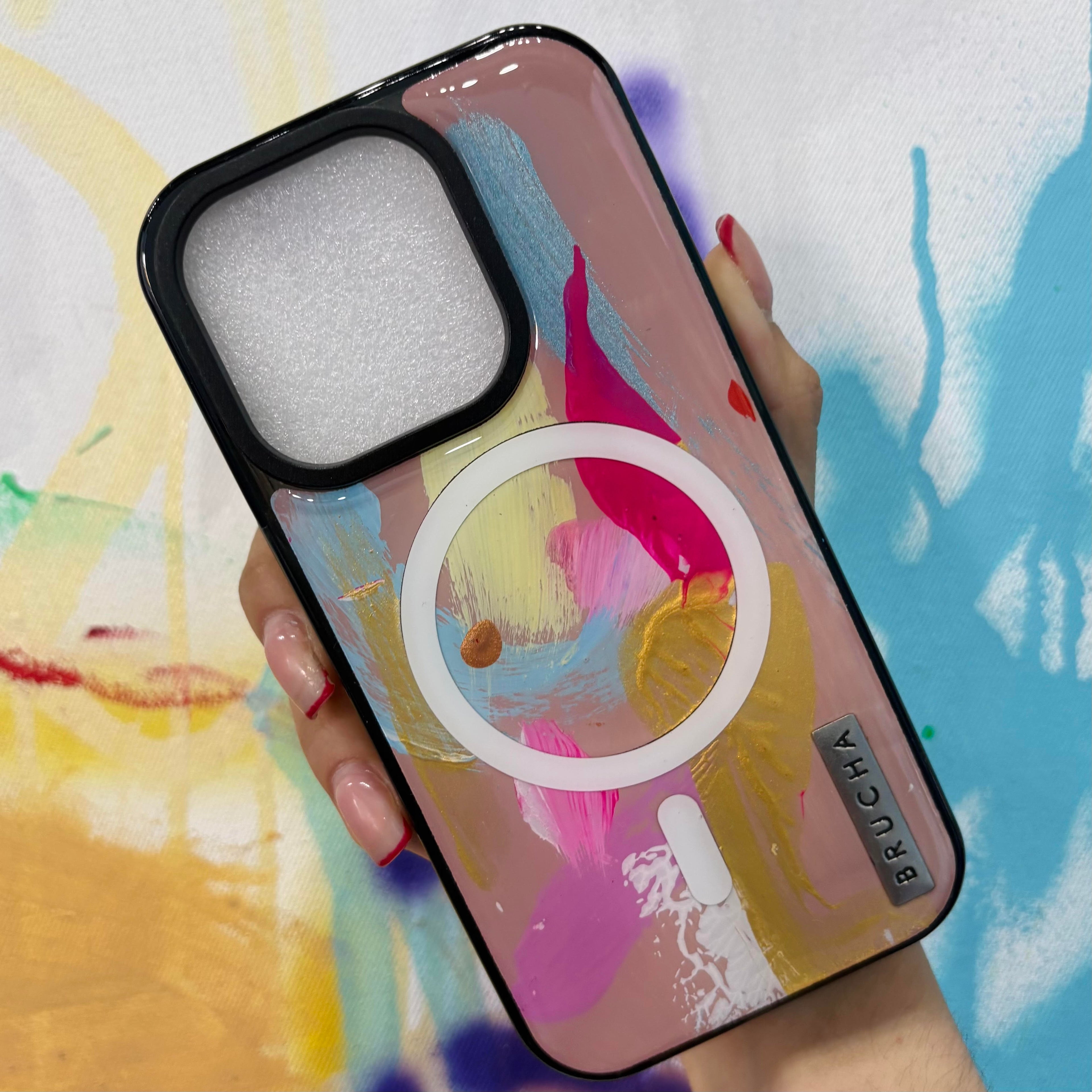 Funda Magsafe ultra protectora pintada a mano para iPhone 15 Pro - Toph