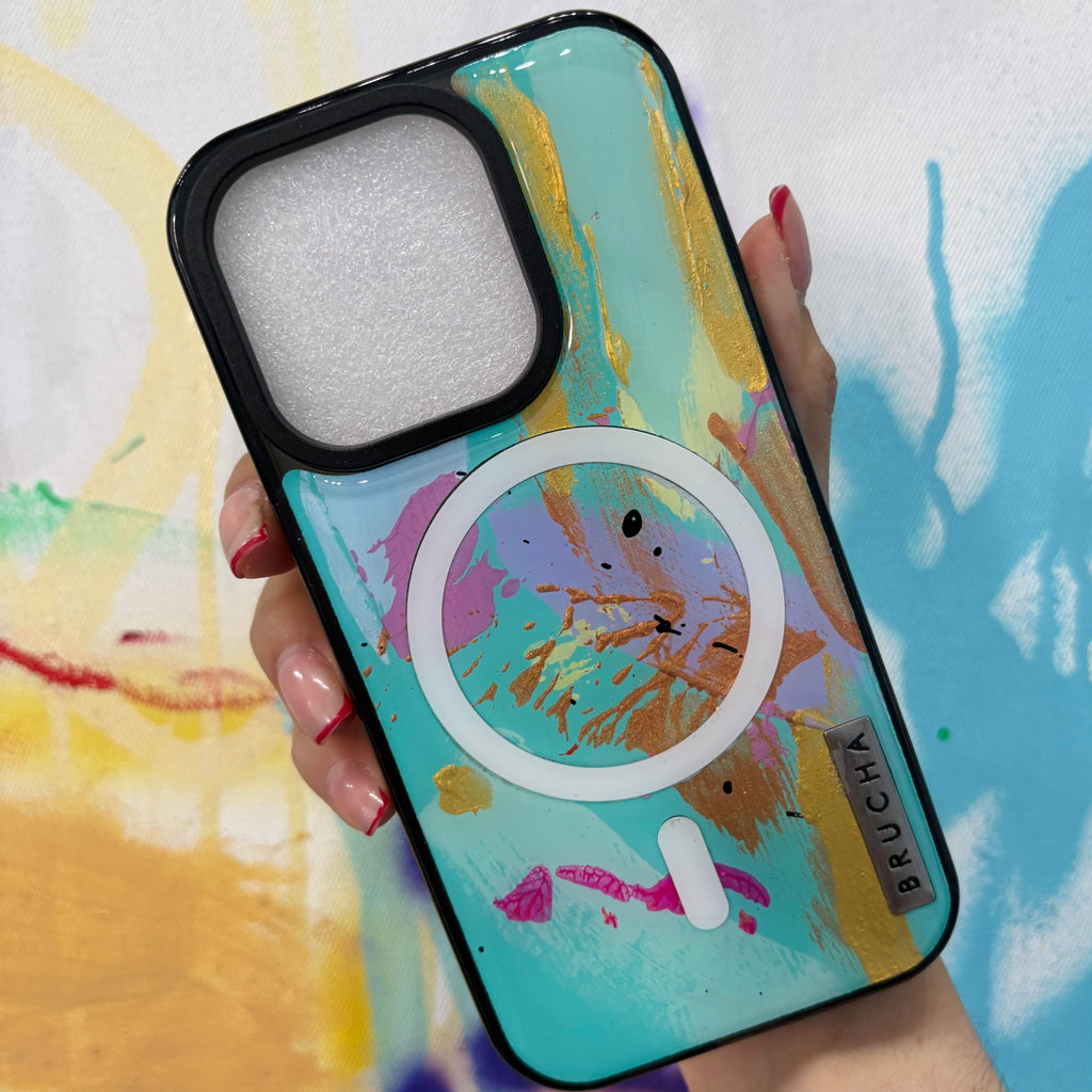 Funda Magsafe ultra protectora pintada a mano para iPhone 15 Pro - Aang