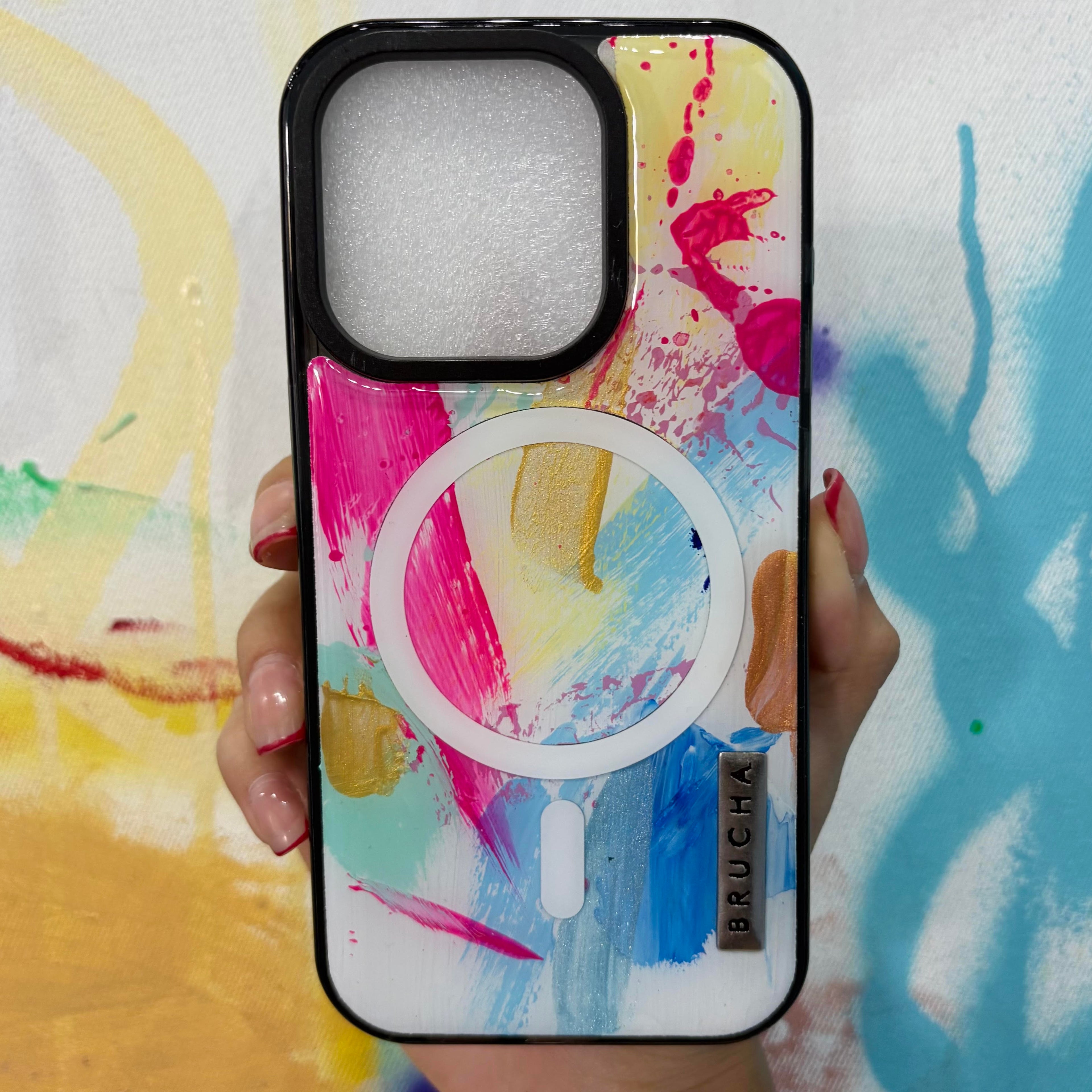 Funda Magsafe ultra protectora pintada a mano para iPhone 15 Pro - Ryder