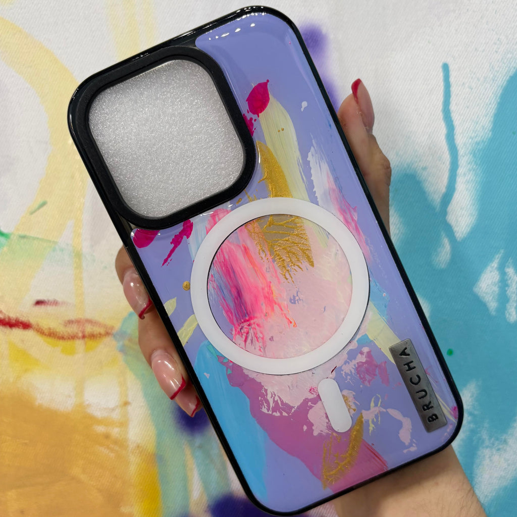 Funda Magsafe ultra protectora pintada a mano para iPhone 15 Pro - Sheen