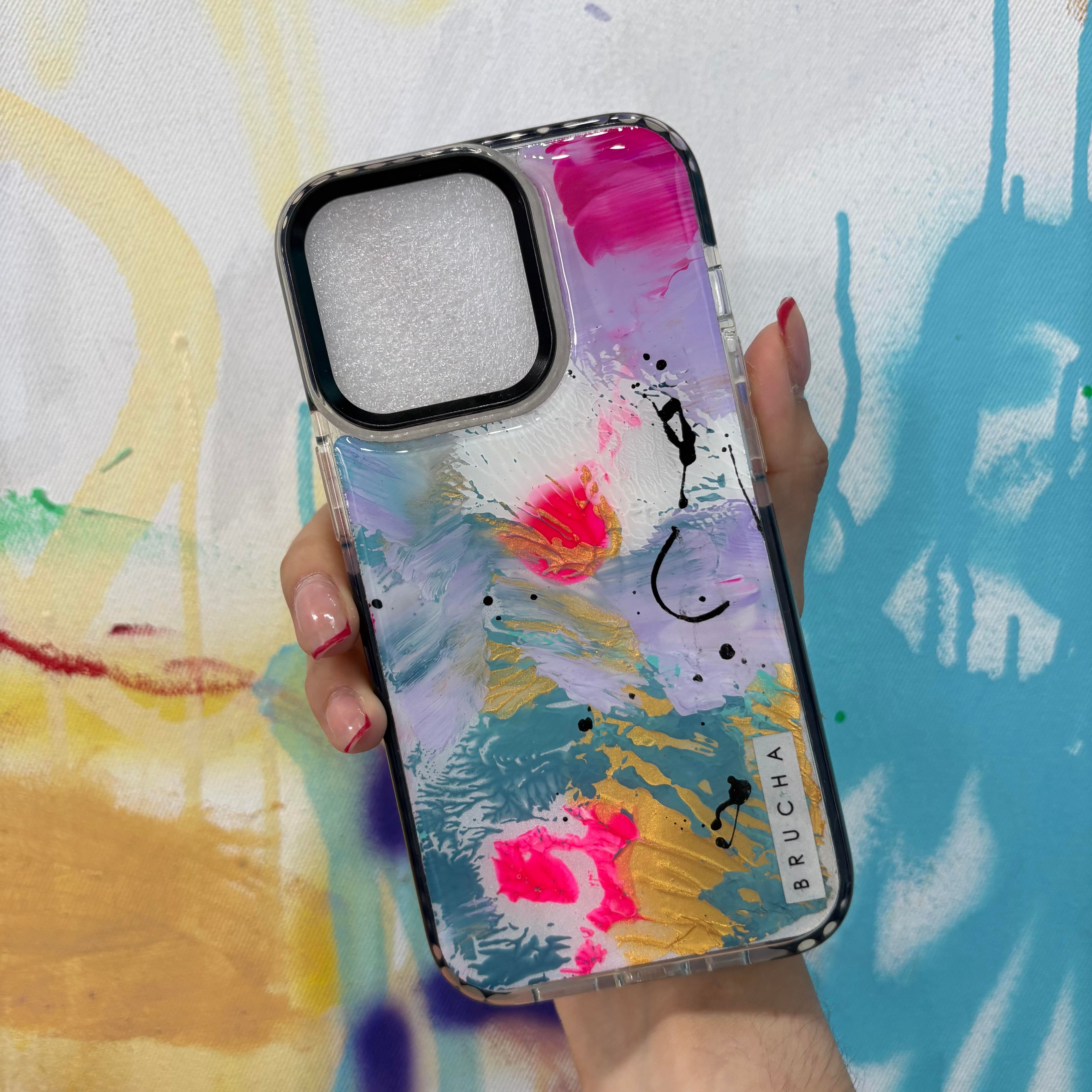 Funda ultra protectora pintada a mano para iPhone 13 Pro - Sparkle