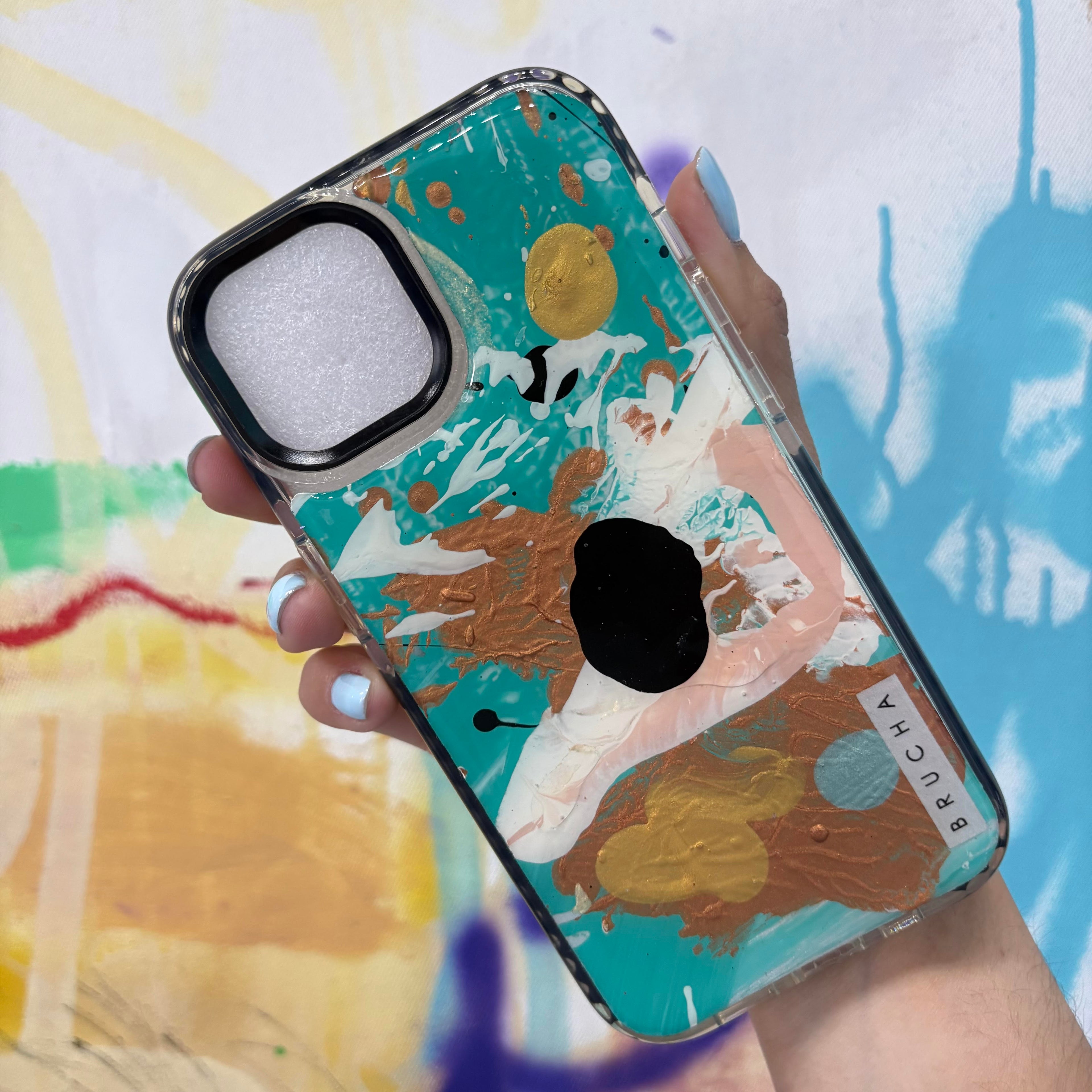 Funda ultra protectora pintada a mano para iPhone 13 - Static