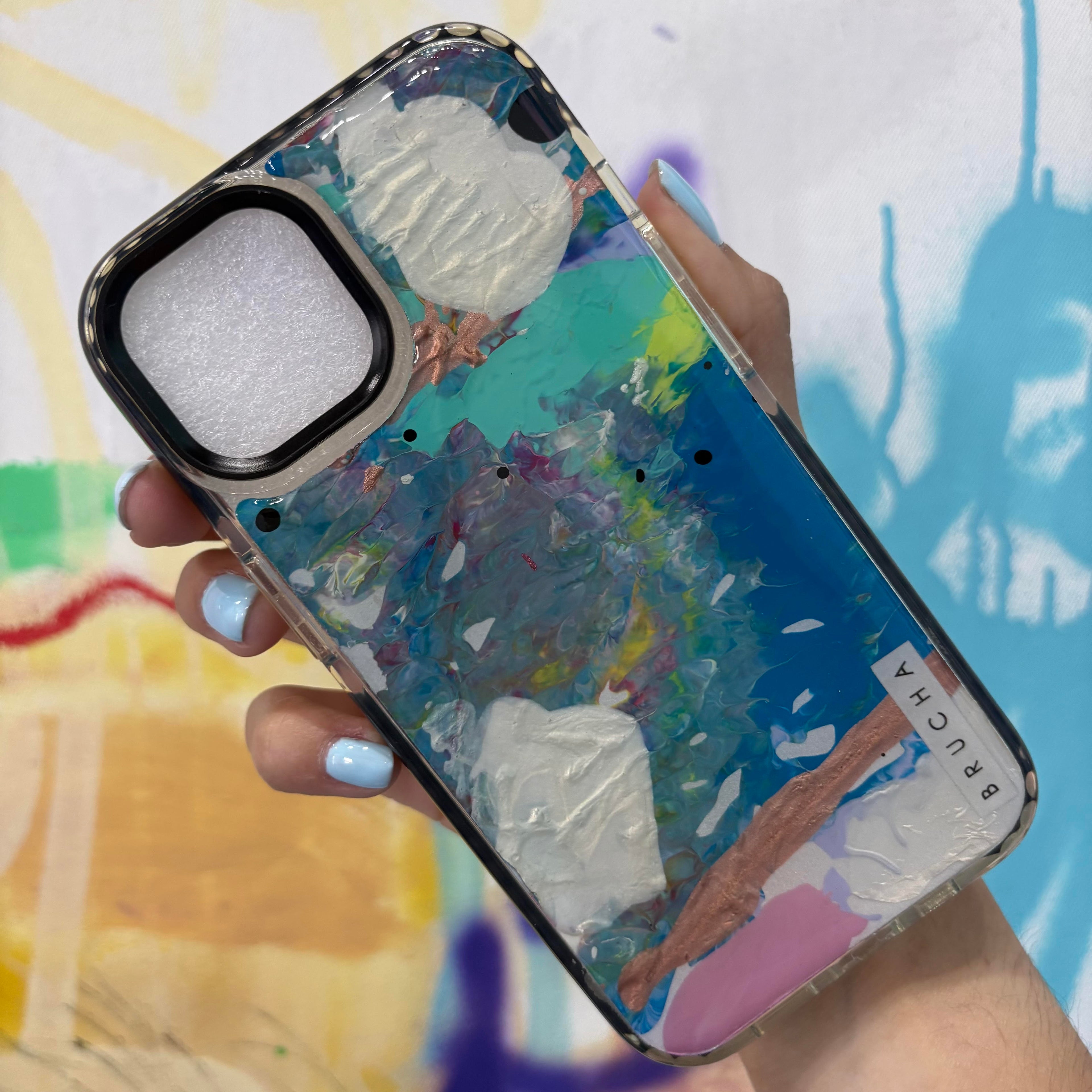 Funda ultra protectora pintada a mano para iPhone 13 - Palete