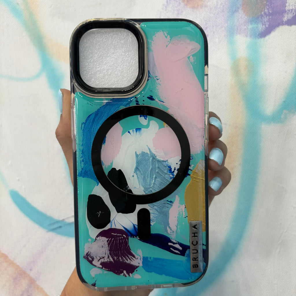 Funda Magsafe ultra protectora pintada a mano para iPhone 15  - Raven