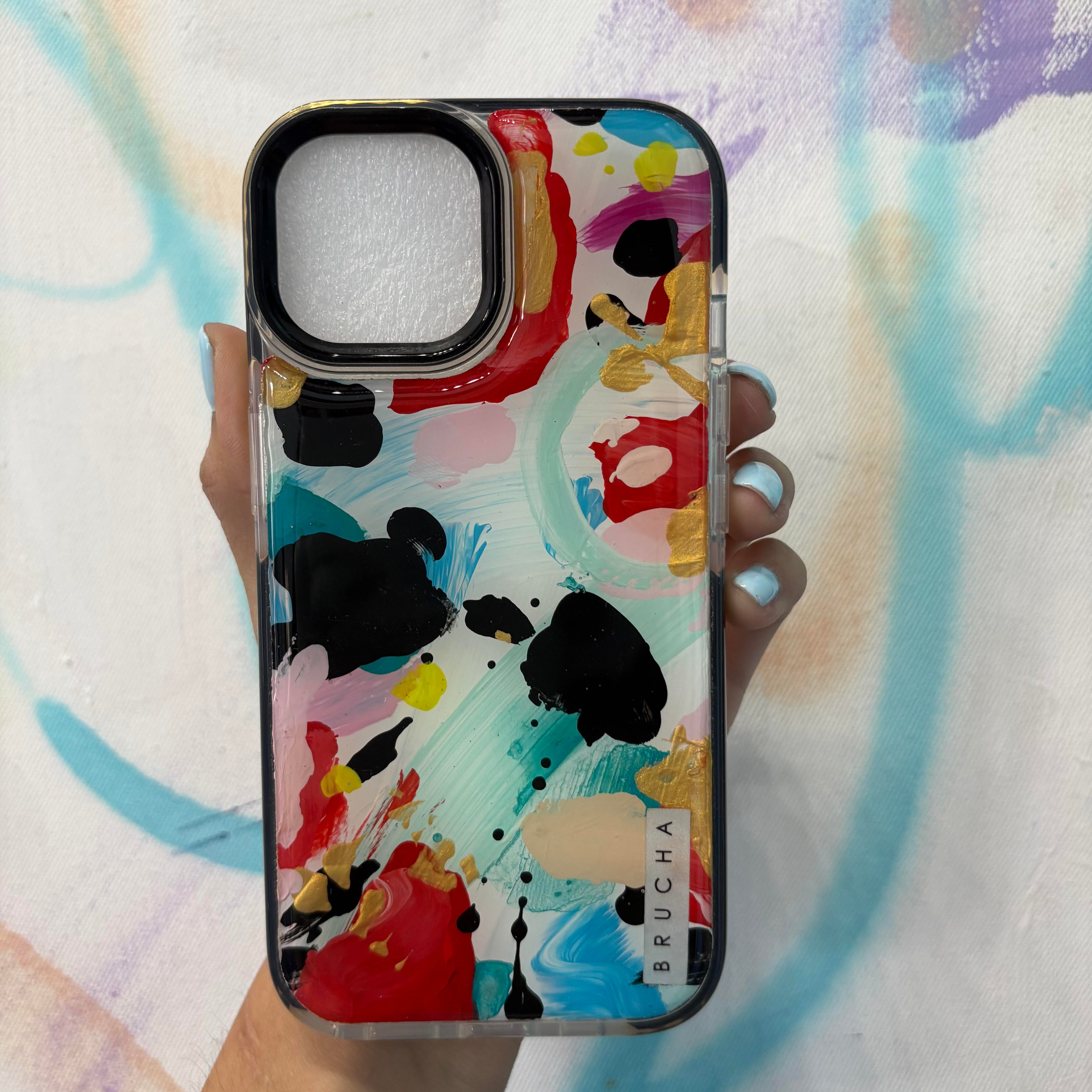 Funda ultra protectora pintada a mano para iPhone 15 - Cucumber