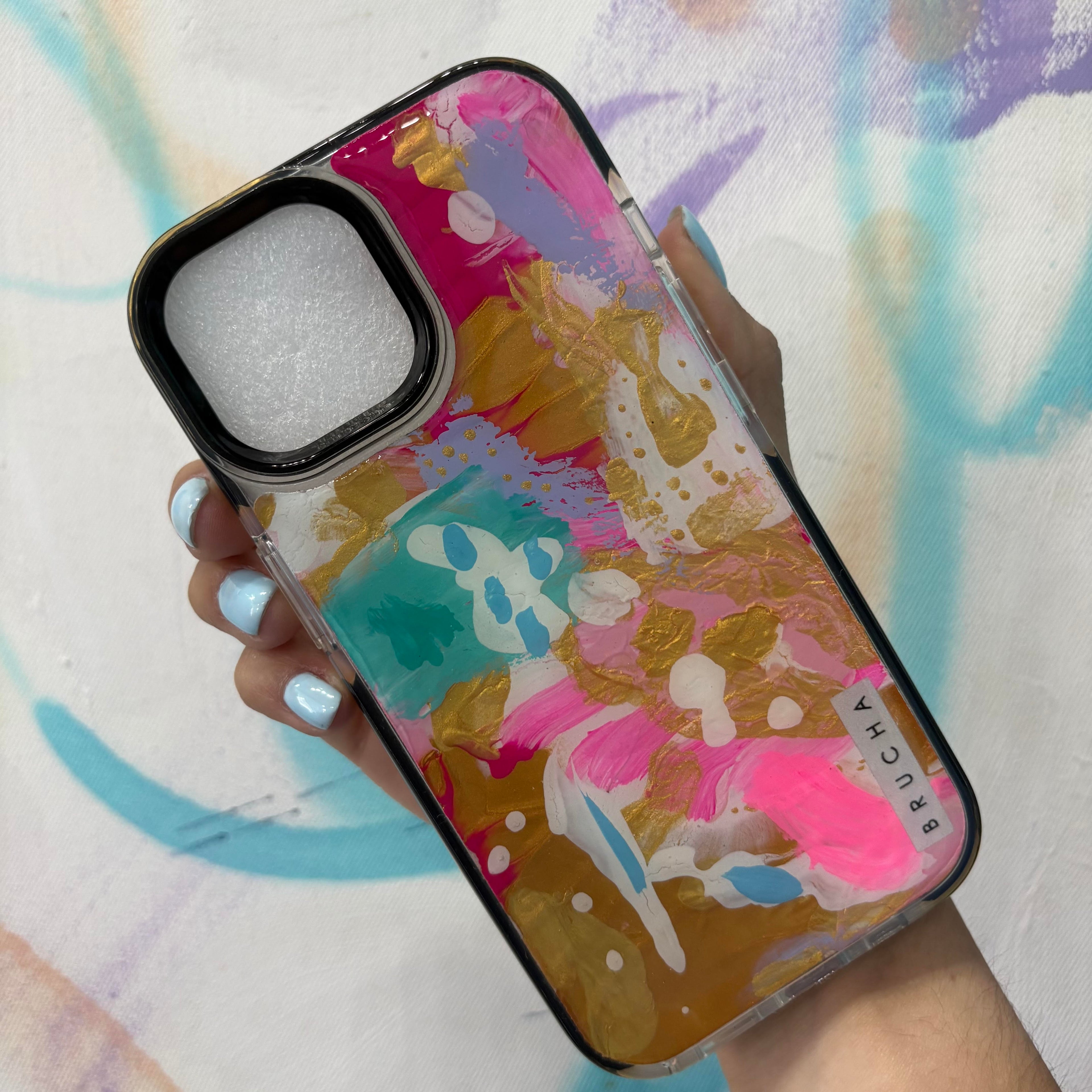 Funda ultra protectora pintada a mano para iPhone 15 - Banana