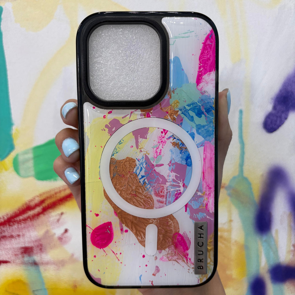 Funda Magsafe ultra protectora pintada a mano para iPhone 14 Pro - Sponge