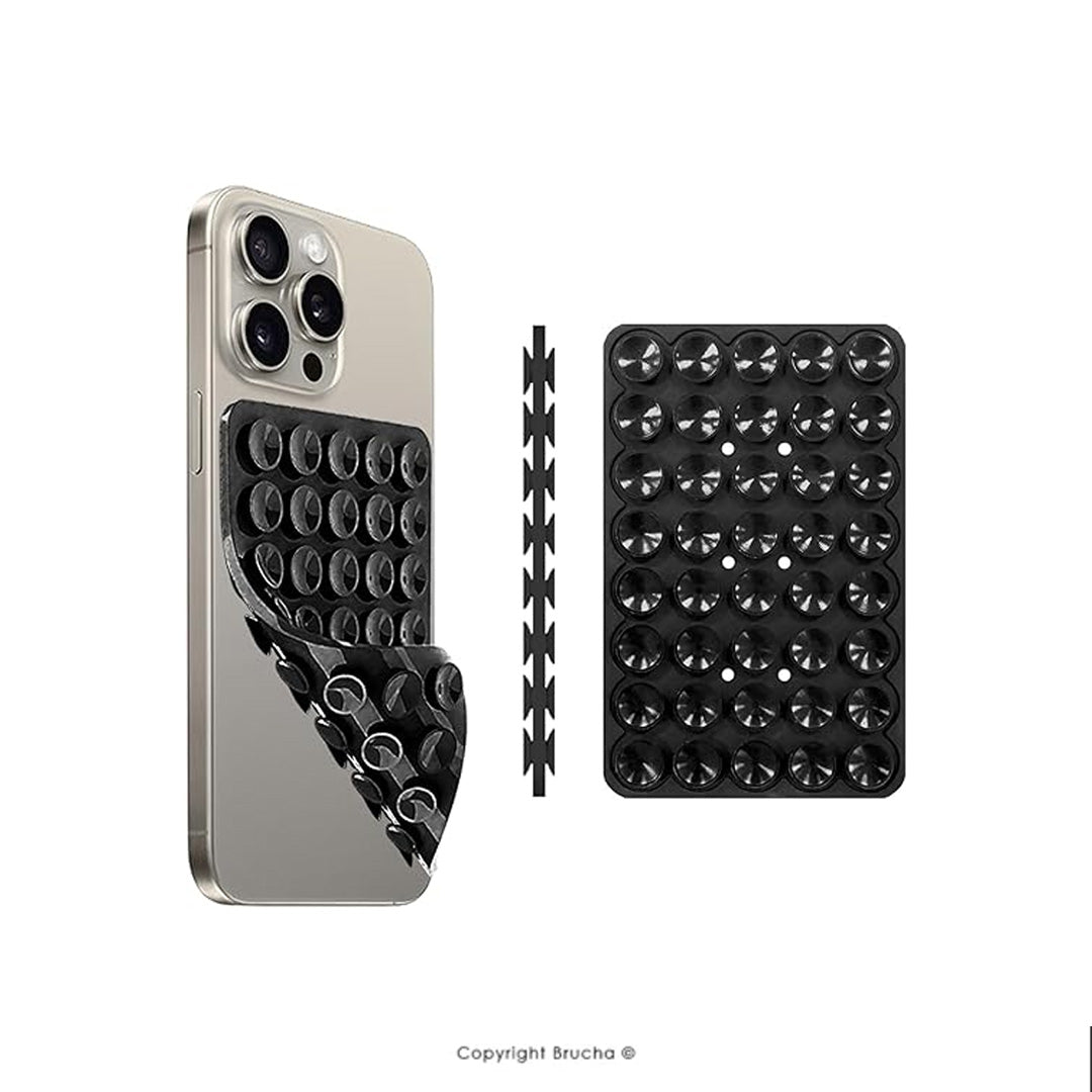 Soporte para celular con ventosa de silicona de doble cara - Black