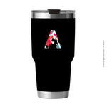 Termo Negro con Inicial Colores 30 oz