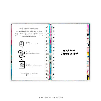 Agenda, planificador mensual y semanal, organizador, diario, metas modelo: Petra