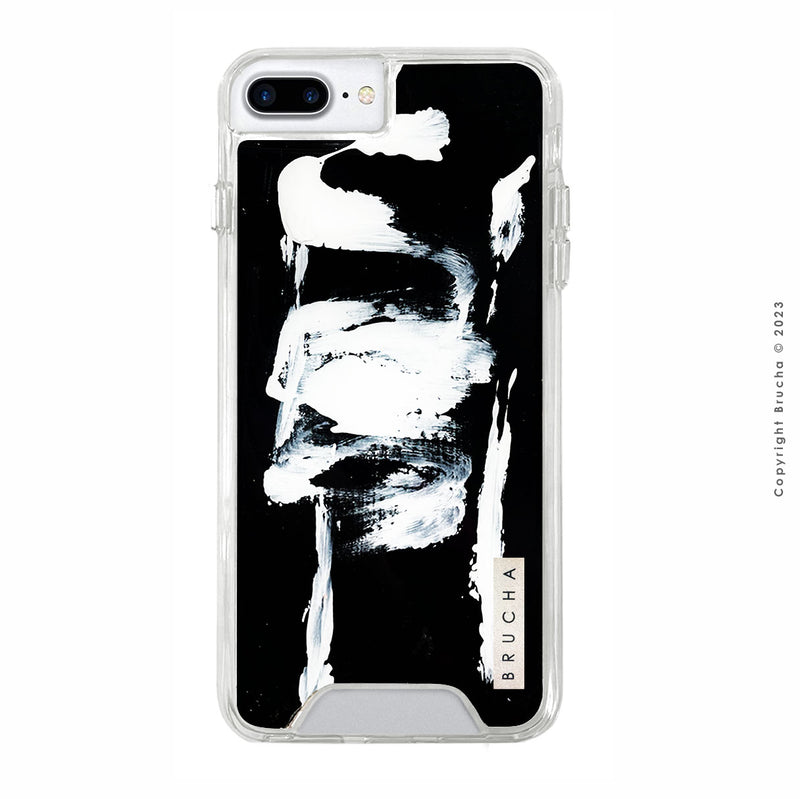 Funda ultra protectora pintada a mano para iPhone 6/7/8 Plus – Pared Negra