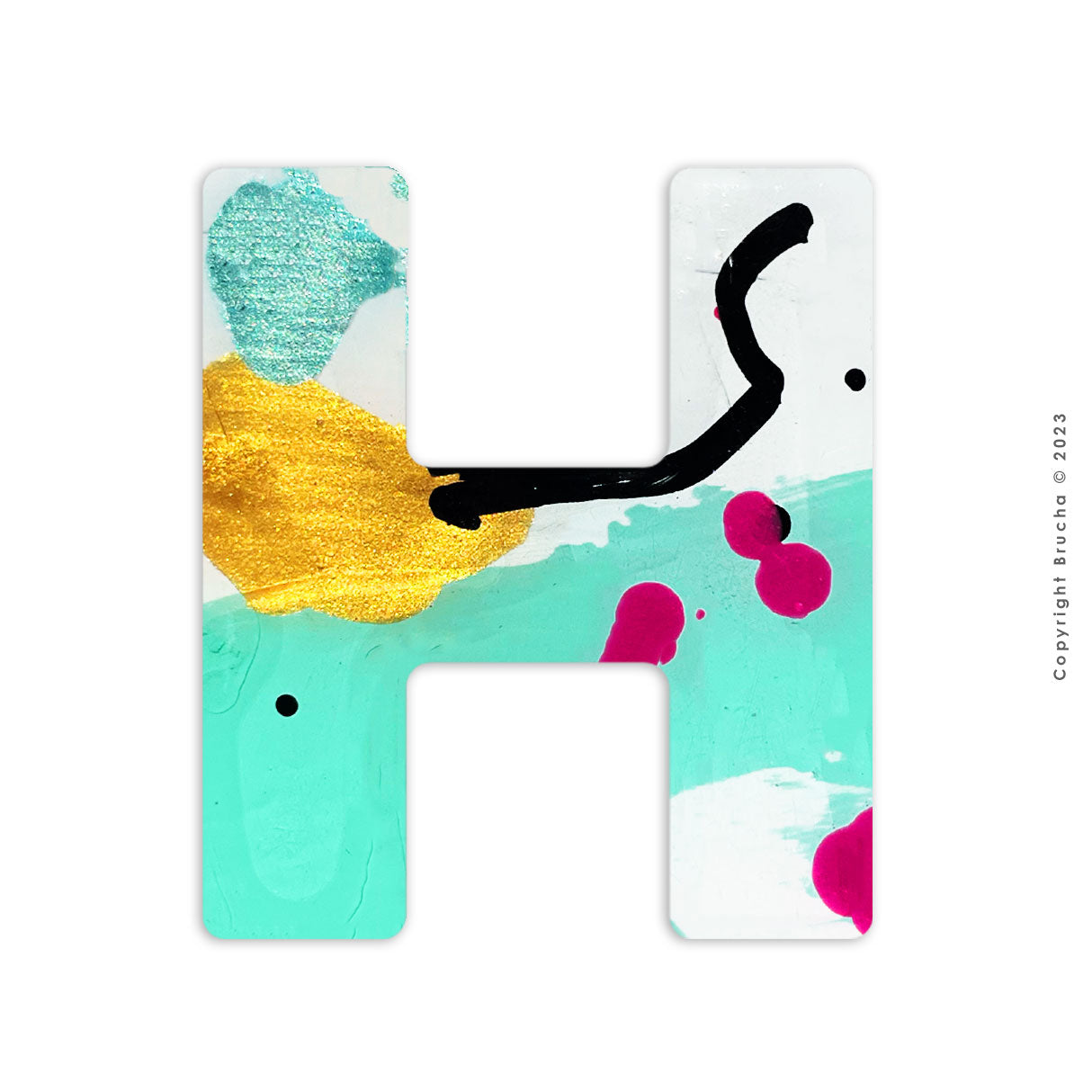 H-pieza única sticker